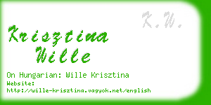 krisztina wille business card